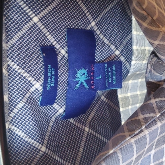 Egara Non-Iron Slim Fit Long Sleeve Casual Button Down Sz. L Shirt - Picture 3 of 11